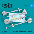 Reskit AIM-9L "Sidewinder"  missile (4 PCS) (1/72)