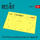 Reskit F-14D Pre-cut painting masks for Tamiya Kit (1/48)
