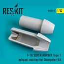 Reskit F-18 (E/G) SUPER HORNET Type 1 exhaust nozzles for Trumpeter Kit (1/32)