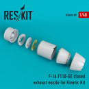 Reskit F-16 F110-GE closed exhaust nozzles for Kinetic Kit (1/48)